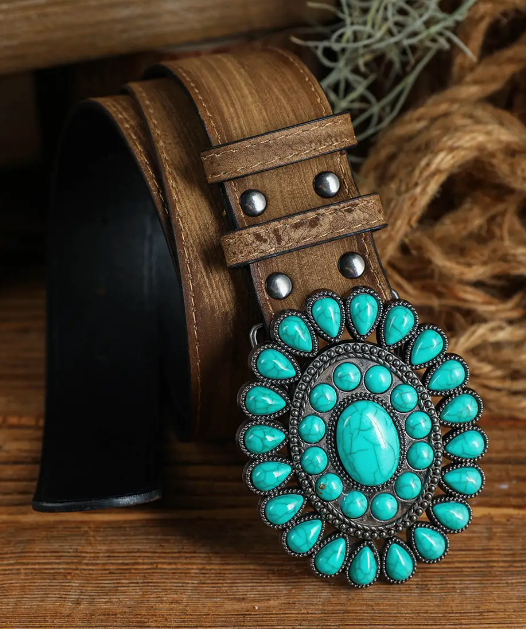 women's belt, turquoise