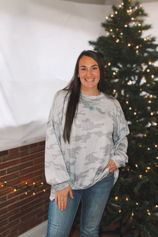 camouflage top, womens apparel 