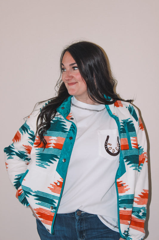Western Aztec Snap Jacket