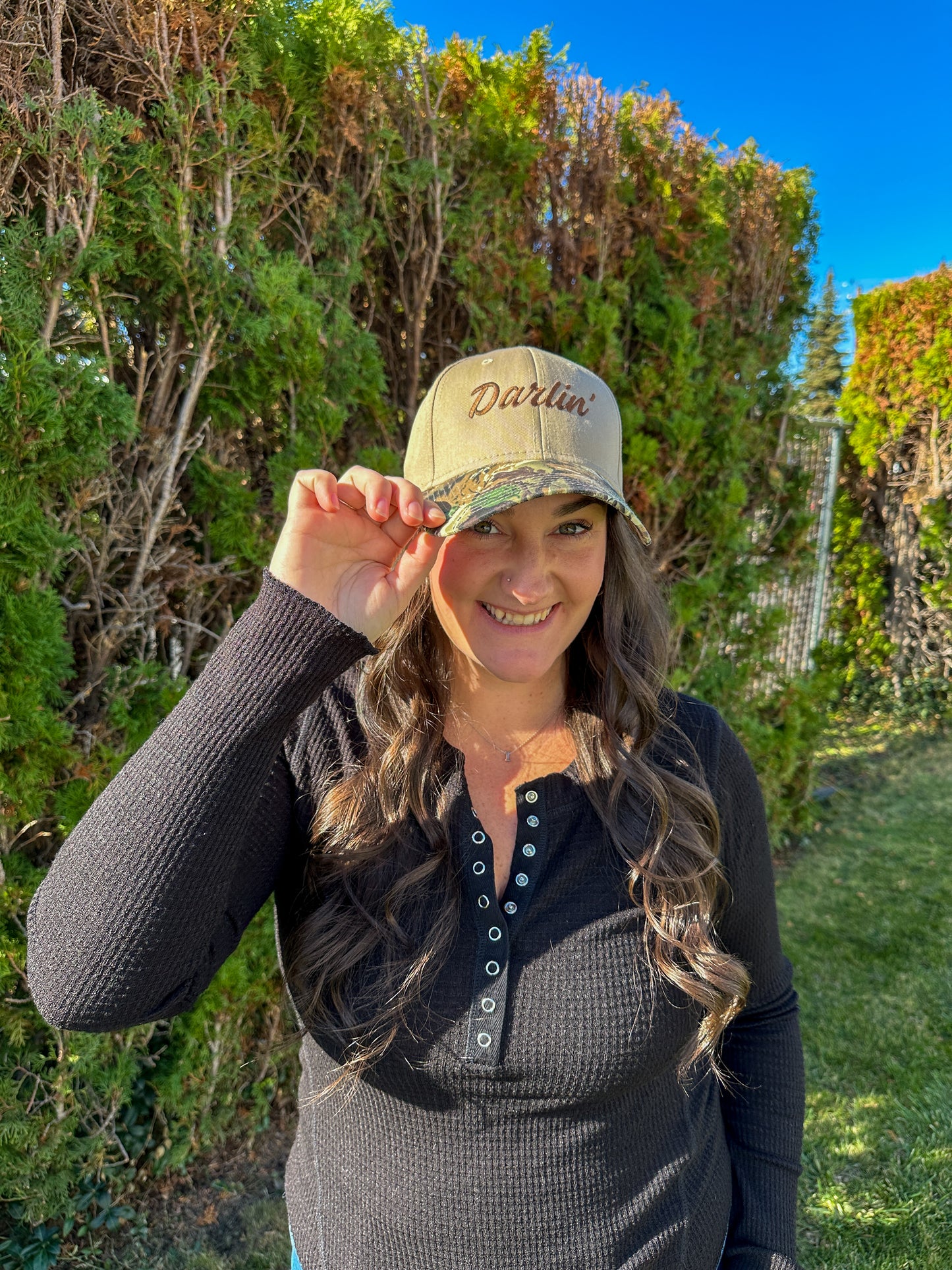 Darlin’ Camo Embroidered Hat