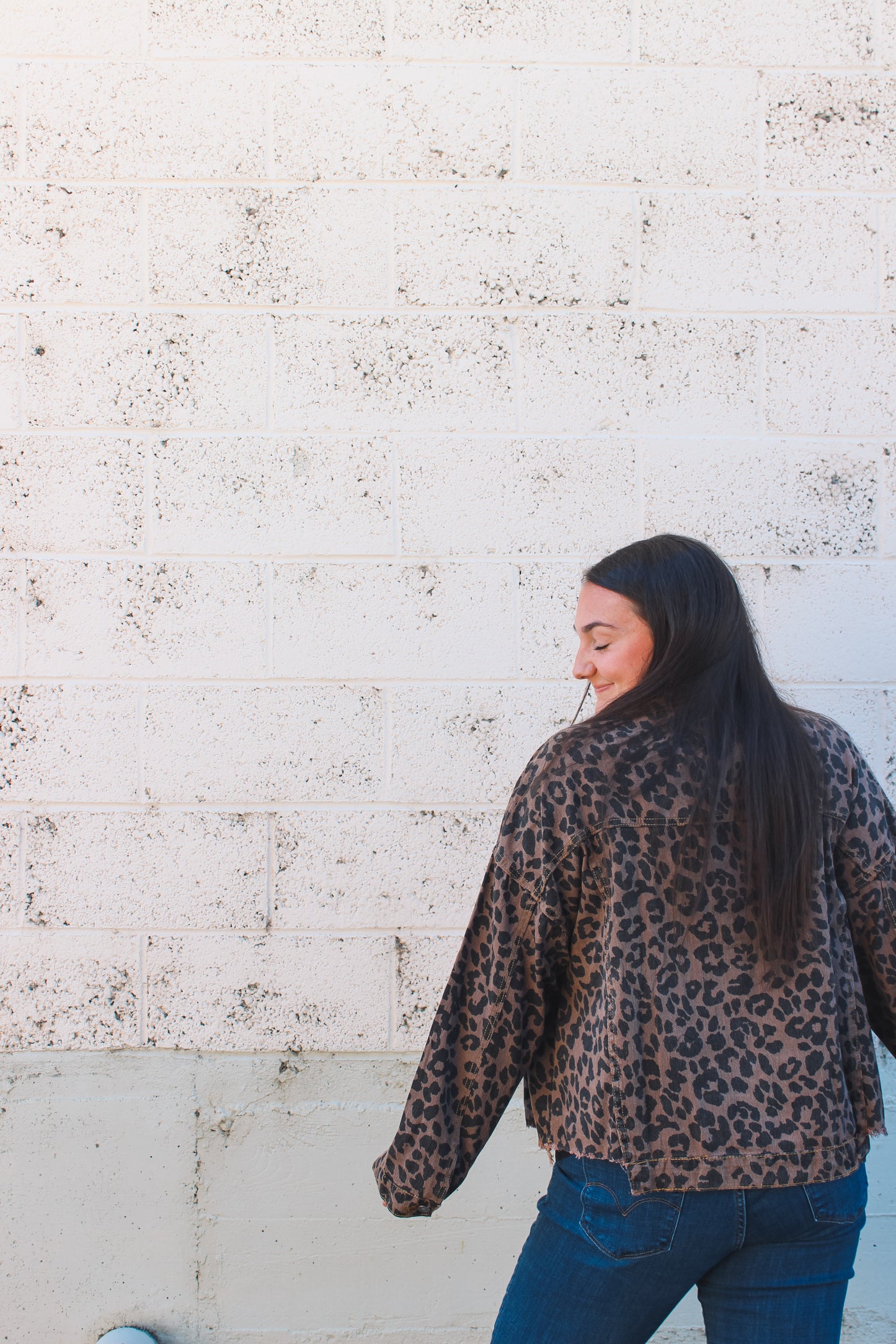 Leopard Print Denim Jacket