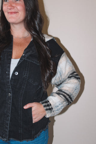 Pieced Plaid Jacket