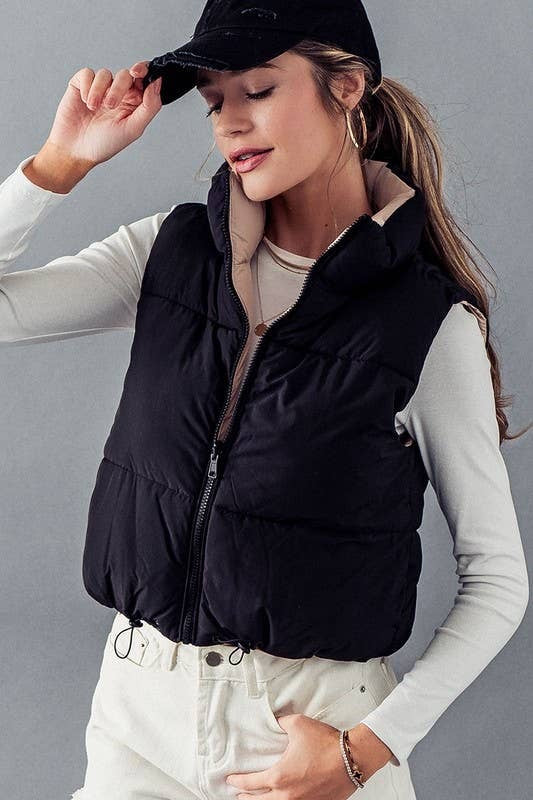 Cropped Puffer Vest