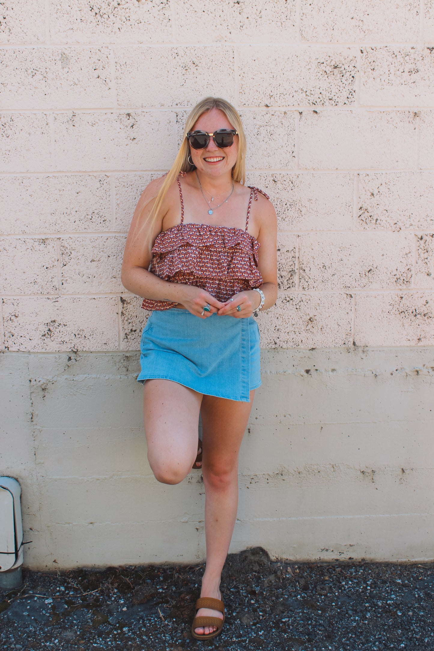 Denim Snap Skort