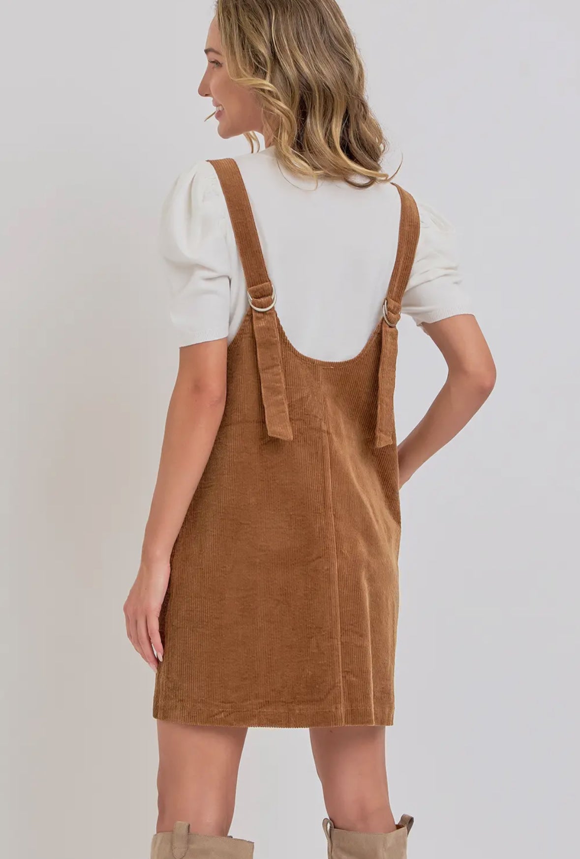 Kenzie Corduroy Overall Dress