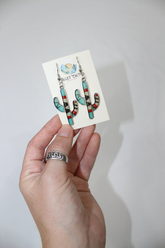 Turquoise Cactus Earrings