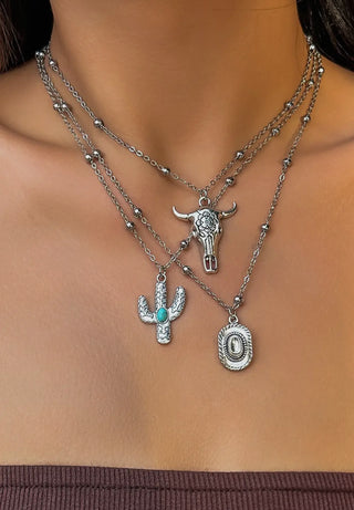 Silver Cactus Necklace