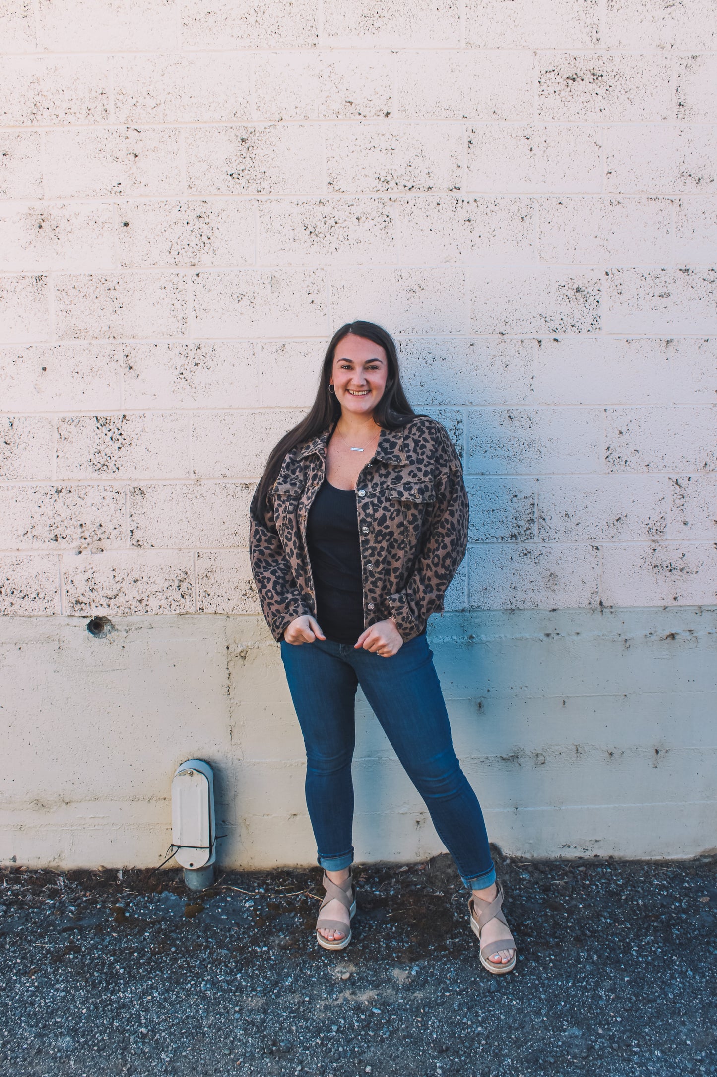 Leopard Print Denim Jacket