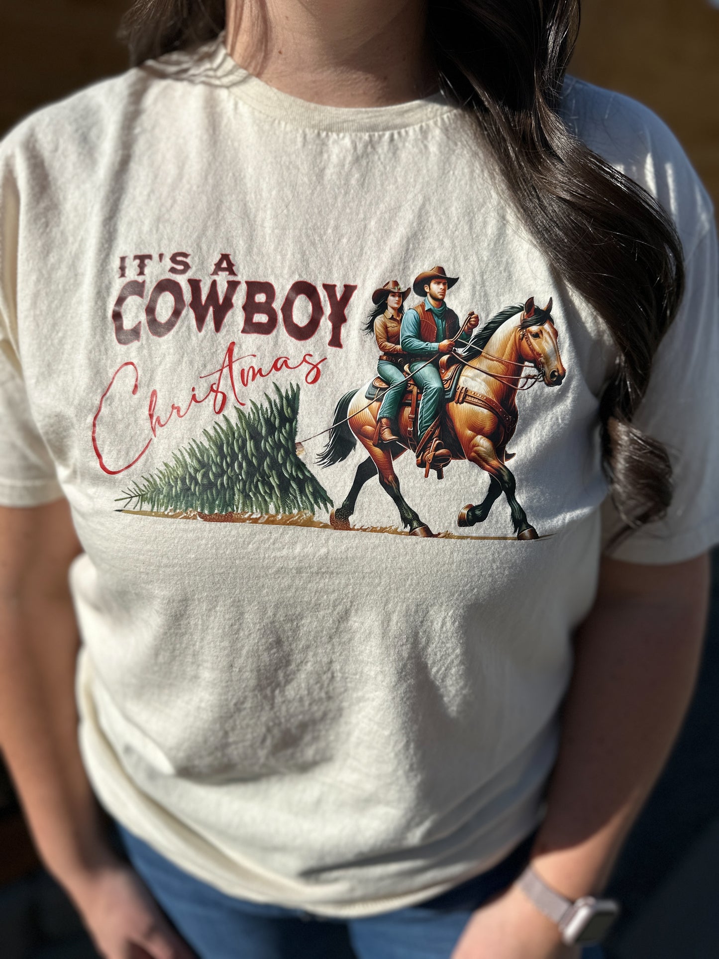 Cowboy Christmas tee