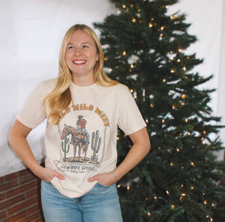 western graphic tee, cowboy spirit, everyday style 