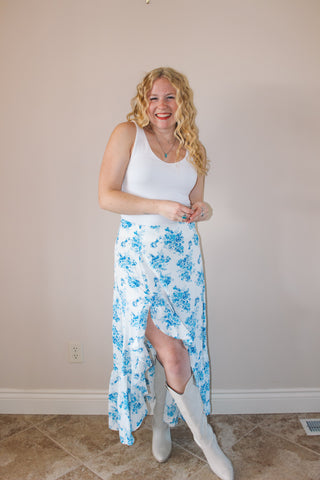 boho ruffle skirt
