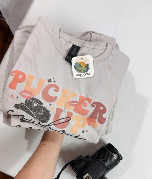 Pucker Up Cowboy tee