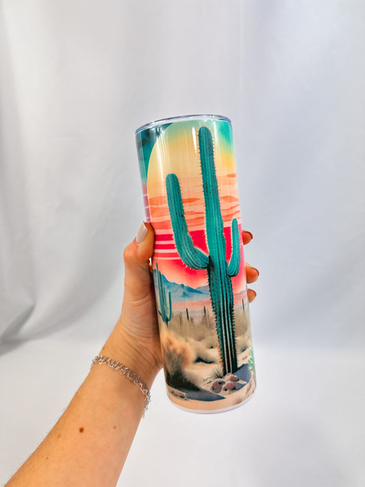 Sunset Cactus Tumbler