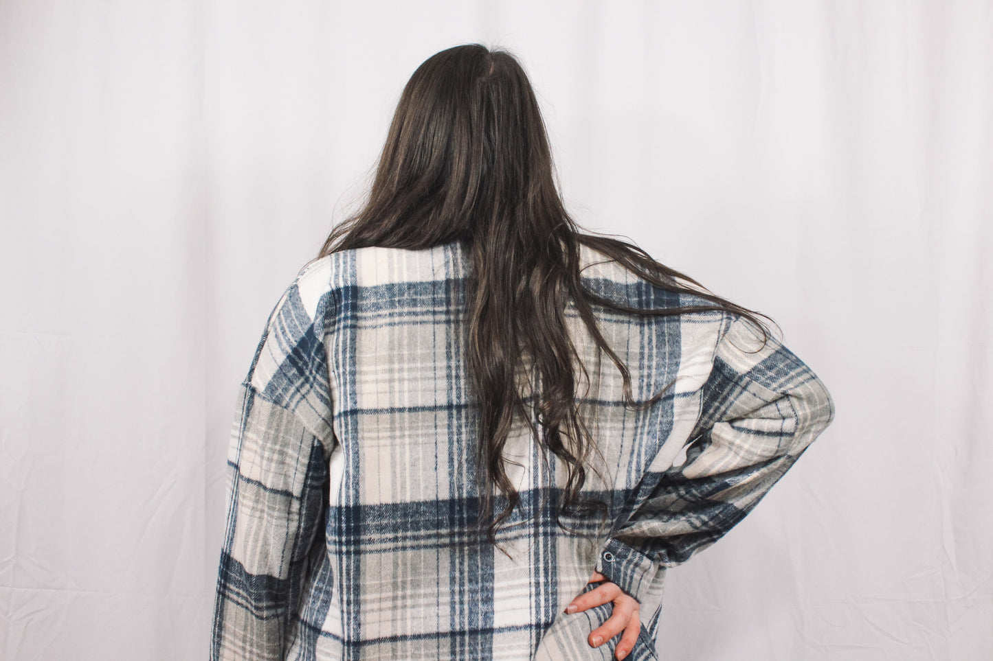 White x Black Plaid Shacket