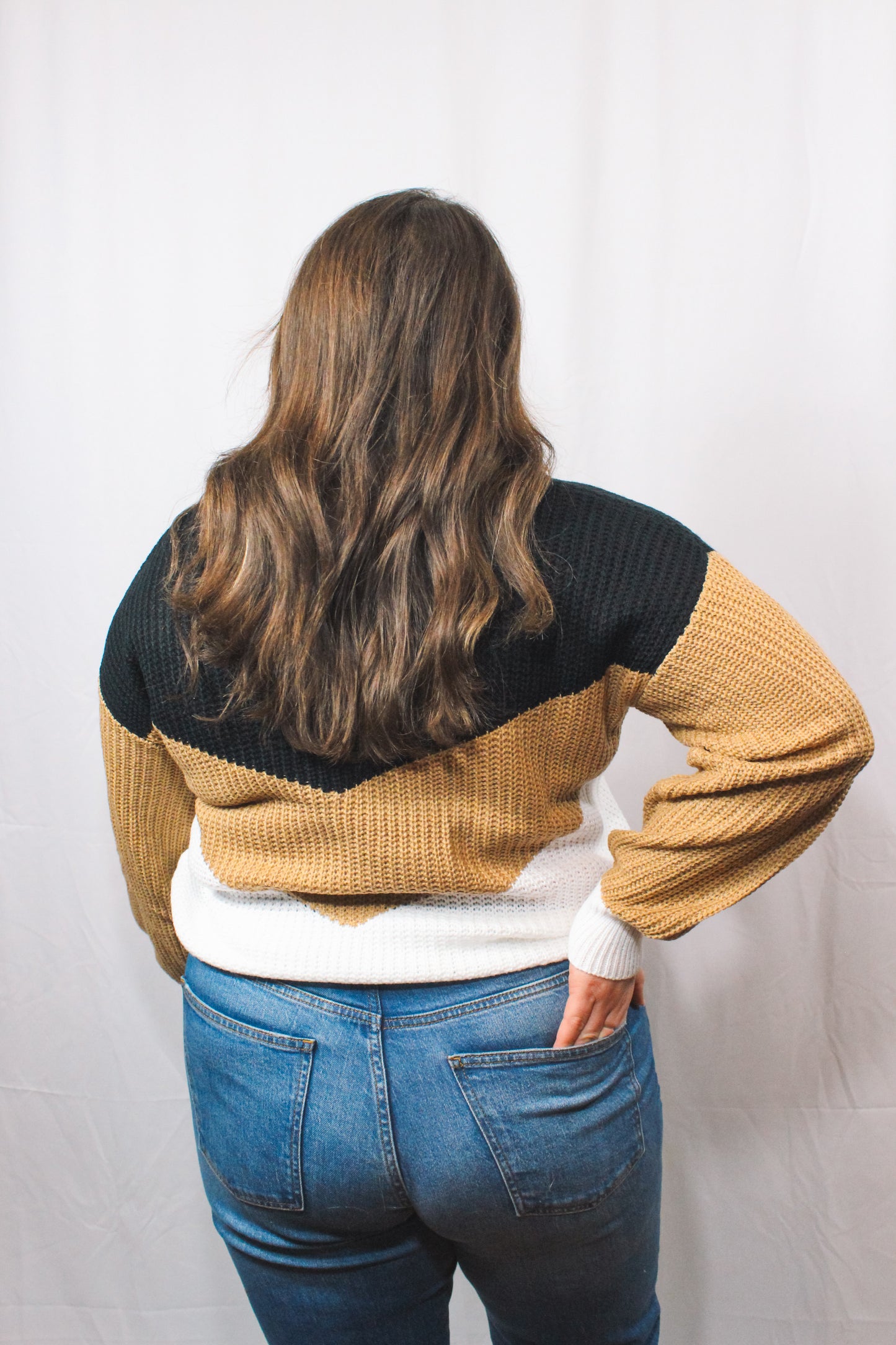 Color Block Knit Sweater