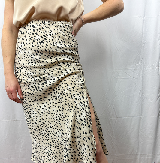 Animal Print Midi Skirt