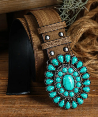 women's belt, turquoise