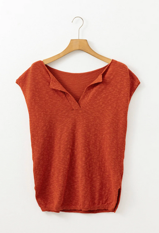 Burnt Orange Sleeveless Sweater