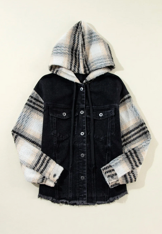 Pieced Plaid Jacket