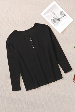 Waffle Knit Henley
