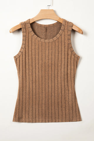 Camel Ribbed Tank